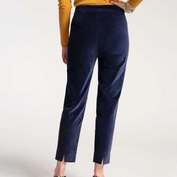 NWT Francis Valentine Lucy Pant Stretch Velvet Midnight - Picture 3 of 5